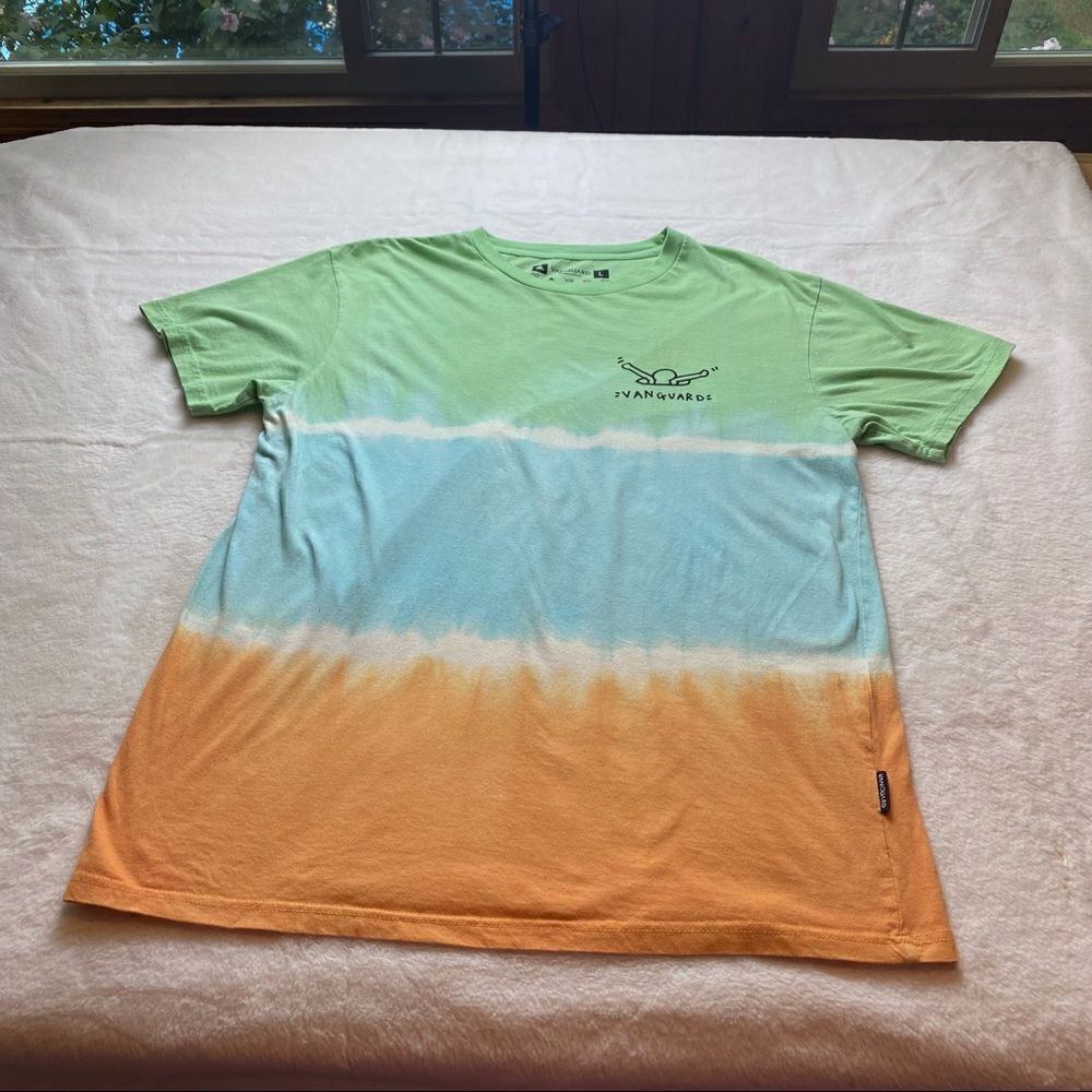 Vanguard Ombre Tie Dye T Shirt Size Large